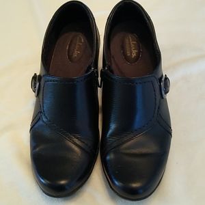 Clark's womens size 10 black casual shoes ex cond